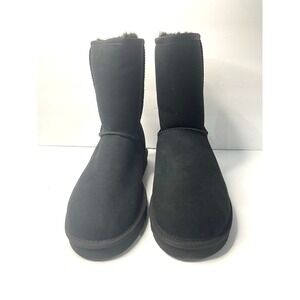 womens waysoft black boot australian sheepskin slip on size 10